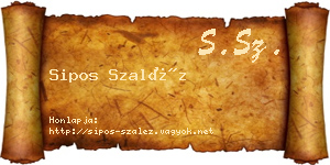 Sipos Szaléz névjegykártya